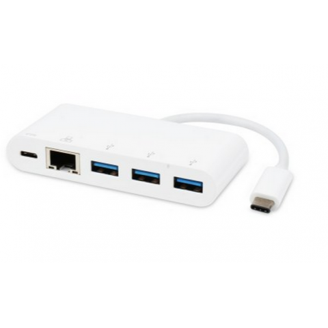 USB 3.1 Type C to USB3.0X3+Gigabit+Type C charging