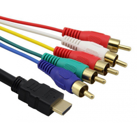 Gold Plated HDMI TO 5 RCA AV Audio Video Component Convert Cable for HDTV