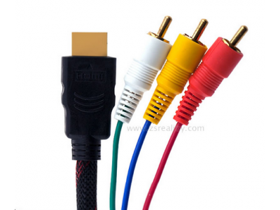 Gold Plated HDMI TO 3 RCA AV Audio Video Component Convert Cable for HDTV