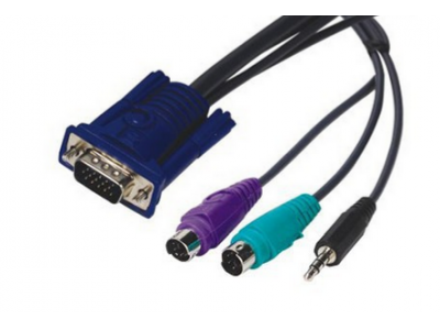 KVM Cable with VGA,USB AM/BM