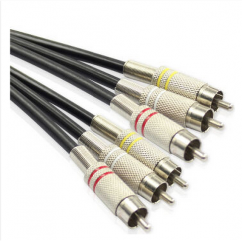 Component Audio Video Cable Male To Male 3 RCA To 3 RCA Cable