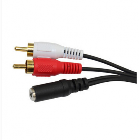 Stereo Jack to 2 Female RCA Plug Cable