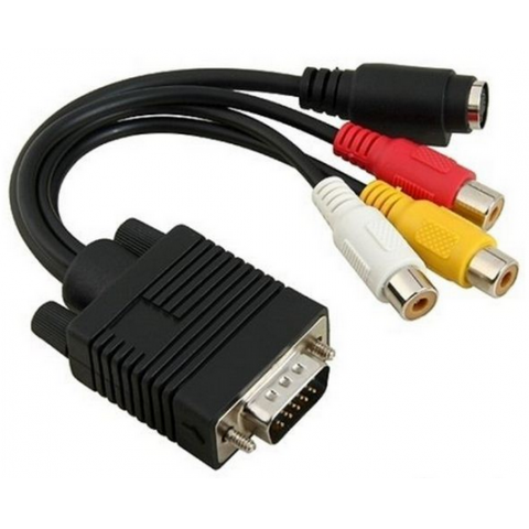 3RCA and RG6 Coaxial to VGA cable