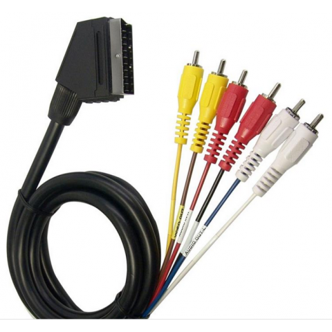 RCA audio video cable to Scart cable