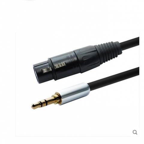 Male XLR to 3.5mm Microphone Cable for Amplifier or Mixer