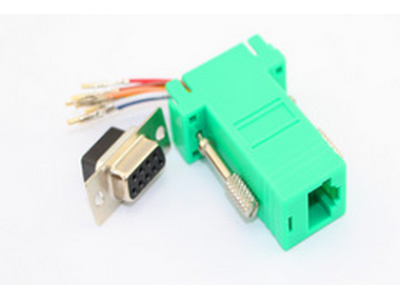 RJ45 Female  to DB9 RS232 Female Modular Adapte