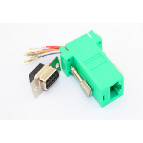 RJ45 Female  to DB9 RS232 Female Modular Adapte