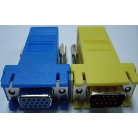 RJ45 female to VGA 15pin female modular