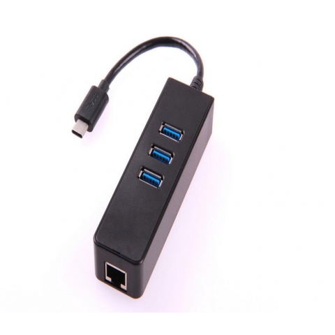 Type C to USB 3.0X3+RJ45 Adapter