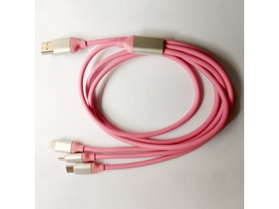 3 In 1 USB  Charging Cord,Multi Function Mobile USB Cable