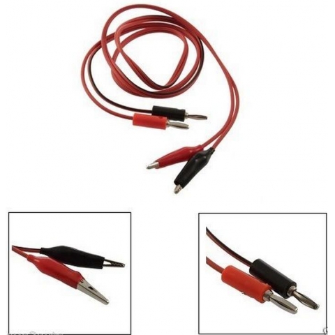 Banana to Small Alligator clips