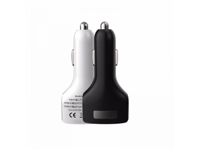 3 Ports USB 3 in 1 Type C+QC3.0+ 1USB car charger