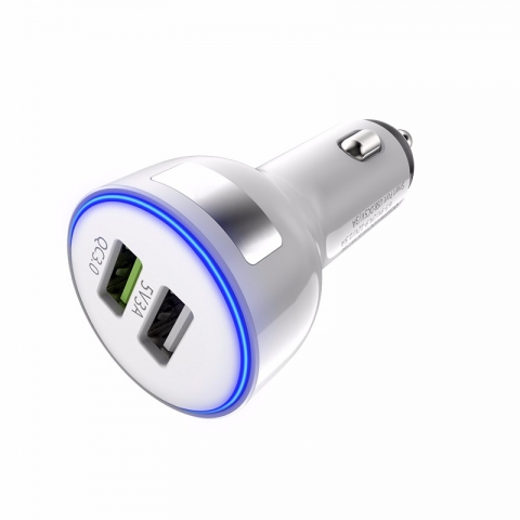 QC3.0 Battery Car Charger with 5V3A 2port USB