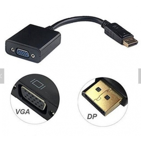 DP to VGA Female Adapter Cable Converter