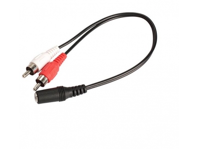 3.5mm stereo female to 2 rca male cable