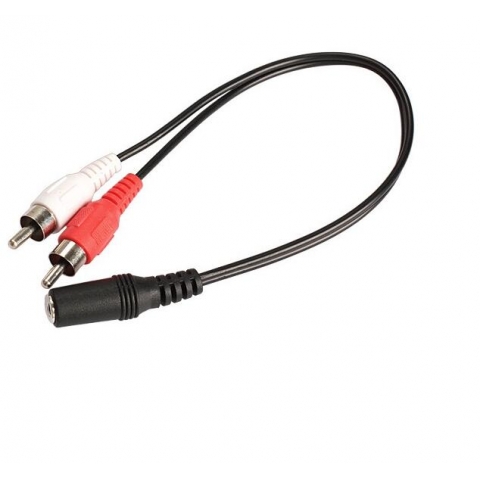 3.5mm stereo female to 2 rca male cable