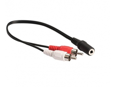 3.5mm stereo female to 2 rca male cable