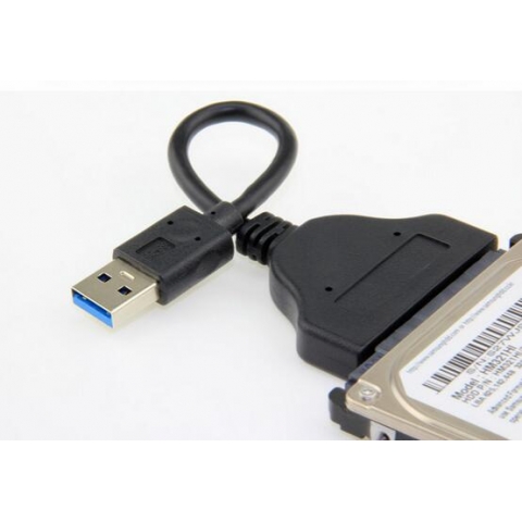 USB 3.0 to 2.5 inch SATA 22 Pin HDD SSD Hard Drive Disk Power Adapter Cable