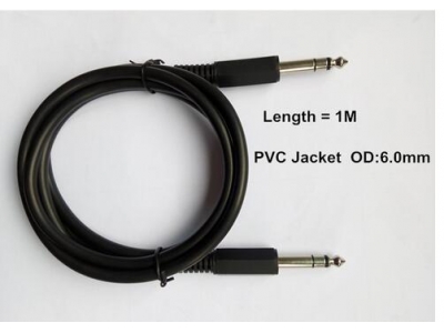 Quarter 6.3mm 1/4 inch male shielded speaker audio cable