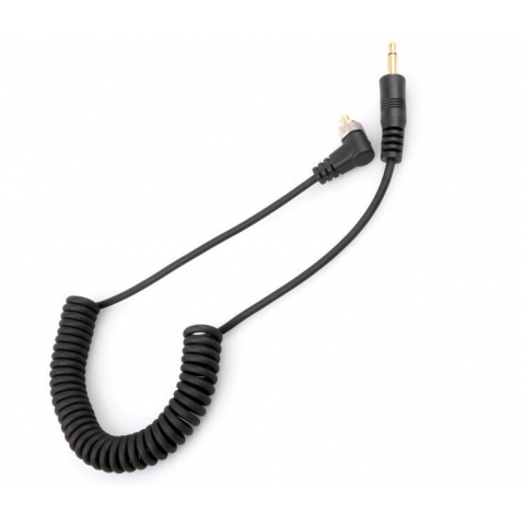 3.5mm Flash Sync Cable Cord with Screw Lock to Male Flash PC