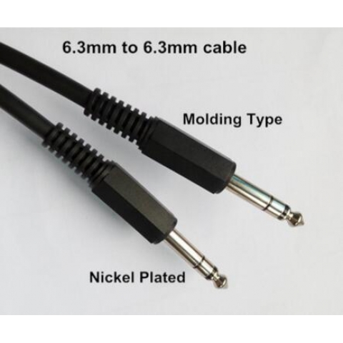 Quarter 6.3mm 1/4 inch male shielded speaker audio cable