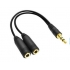 Y 3.5mm Audio Splitter Cable 2 Female to 1 Male Audio Cable