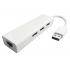 10/100M 3port USB HUB usb 2.0 to rj45 lan converter adapter