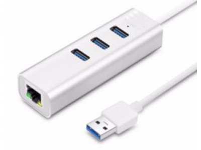 10/100M 3port USB HUB usb 2.0 to rj45 lan converter adapter