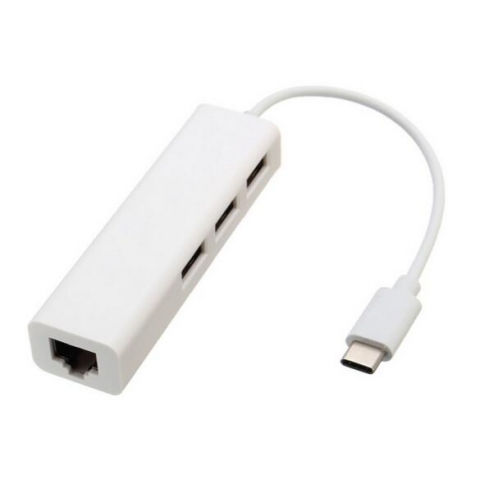 Type C 3.1 Male to RJ45 + USB3.0 Female*3 HUB Adapter Cable