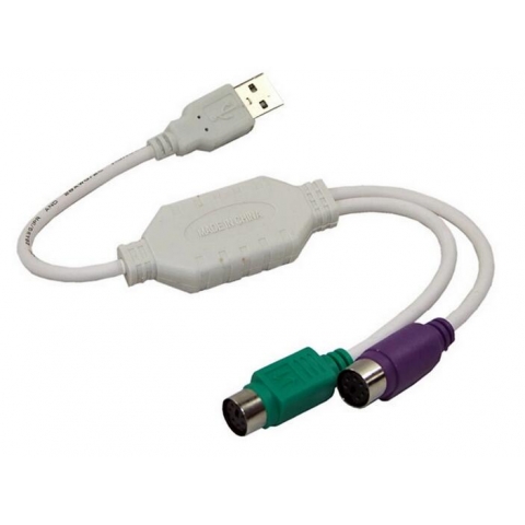 USB2.0 Male Type to PS/2 Female Cable Adapter Converter PS2 keyboard Mouse