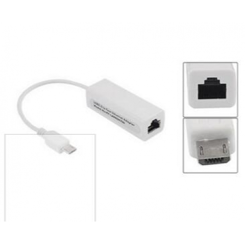 Micro USB to Ethernet LAN Network RJ45 Card Adapter for Android OS Tablet