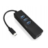 USB 3.1 Type C to 3 Ports USB 3.0 Hub with Rj45 Adapter