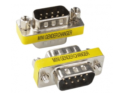 Mini Gender Changer 9pin male to male adapter