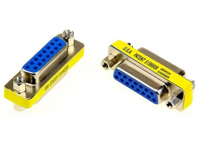 Mini Gender Changer DB15 Female to DB15 Female adapter