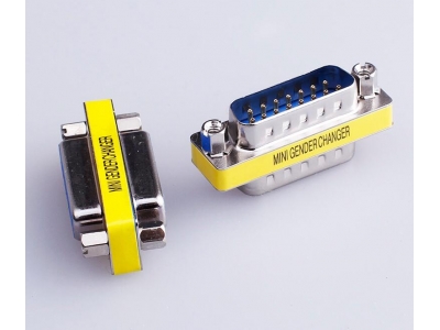 Mini Gender Changer DB15 Male to DB15 Male adapter