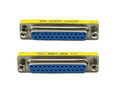 Mini Gender Changer DB25 Male to Male Parallel Printer adapter