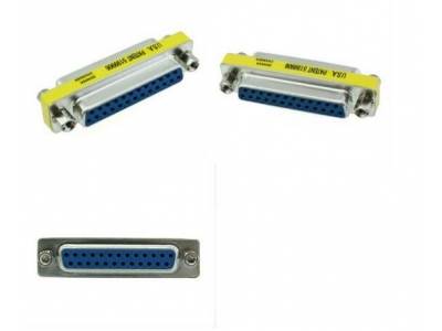 Mini Gender Changer DB25 Male to Male Parallel Printer adapter