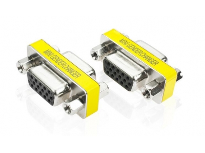 Mini Gender Changer (coupler) HDB15 male to HDB15 female adapter