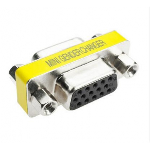 Mini Gender Changer (coupler) HDB15 male to HDB15 female adapter