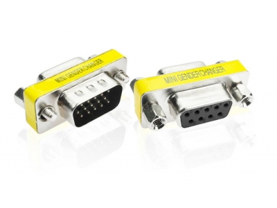 Mini gender changer VGA15 pin male to female adapter