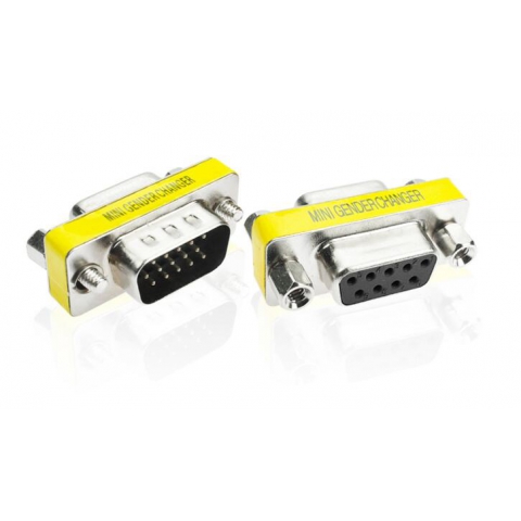 Mini gender changer VGA15 pin male to female adapter