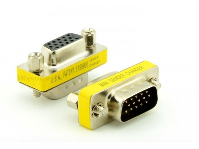 Mini Gender Changer Vga 15p male to male adapter