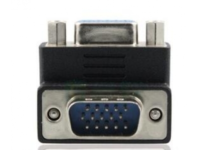 90 Degree Right Angle Vga Male To Female Adapter