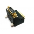 90 degree right angled DVI 24+5 Male to DVI 24+5 Female Converter Adapter