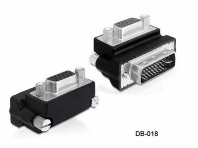 Right Angled 90 Degree VGA SVGA Female To DVI 24+5 male DVI to VGA Adapter