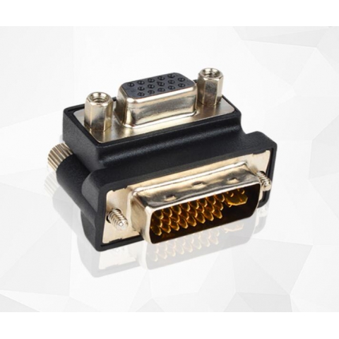 Right Angled 90 Degree VGA SVGA Female To DVI 24+5 male DVI to VGA Adapter