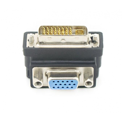 Right Angled 90 Degree VGA SVGA Female To DVI 24+5 male DVI to VGA Adapter