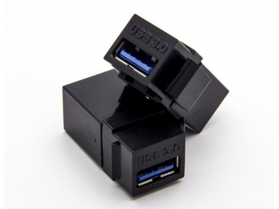 USB3.0 Keystone jack 180 degree USB socket female to female