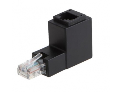 90 Degree Male to Female RJ45 adapter