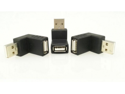 90 degree USB 2.0 A female to USB2.0 male adapter